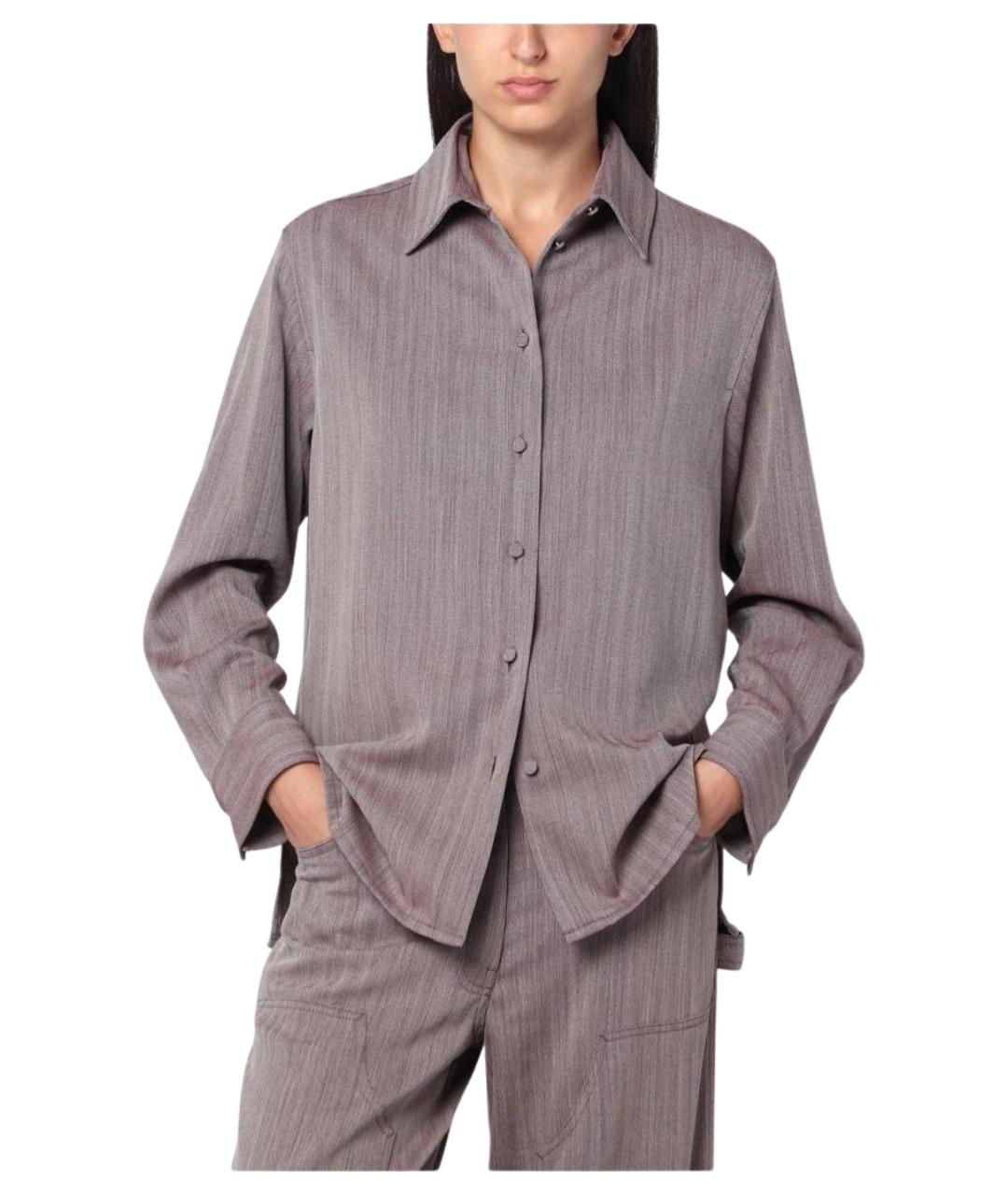 GOLDEN GOOSE DELUXE BRAND Коричневая шерстяная рубашка, фото 1