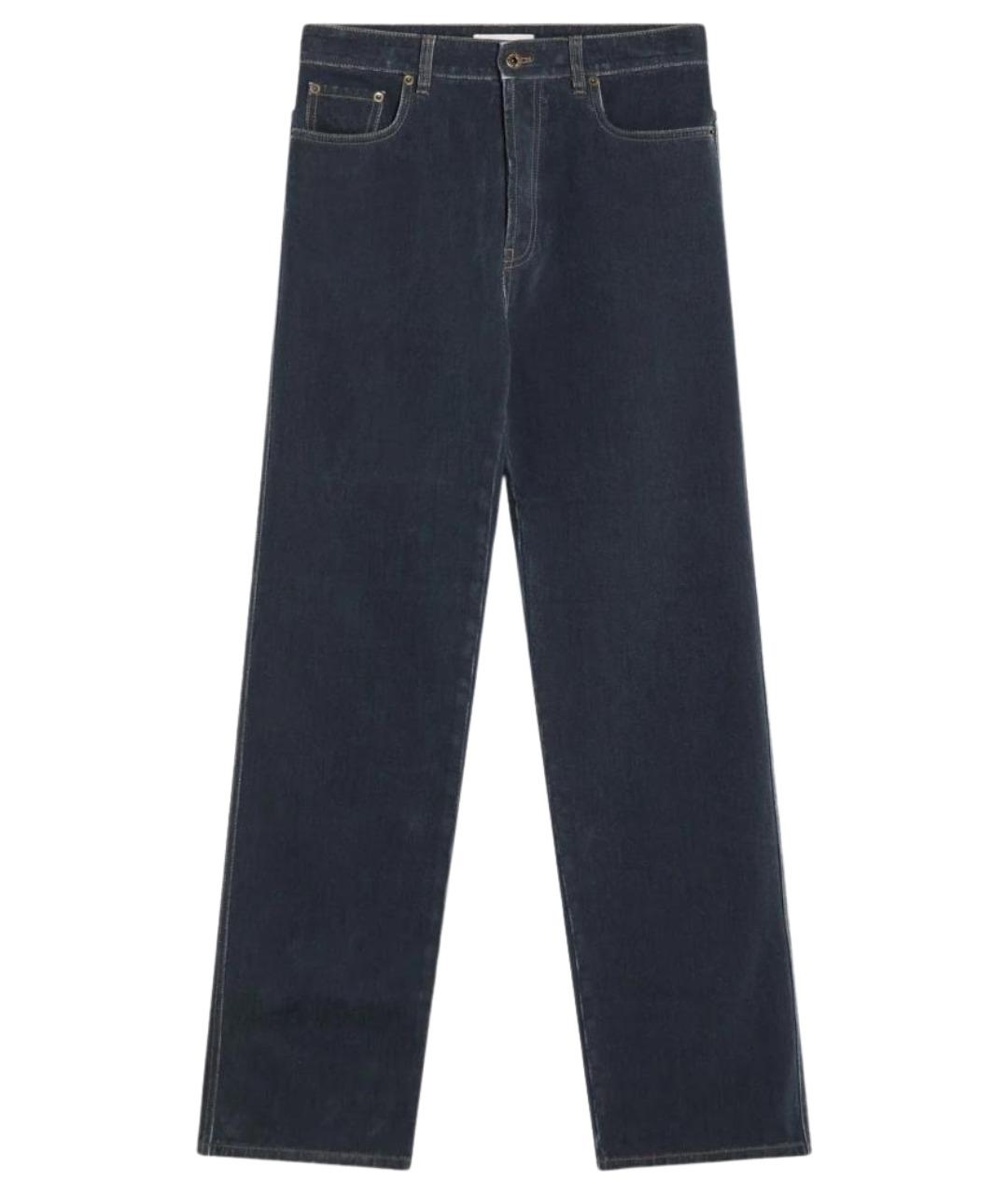 MIU MIU Синие хлопковые прямые джинсы, фото 1
