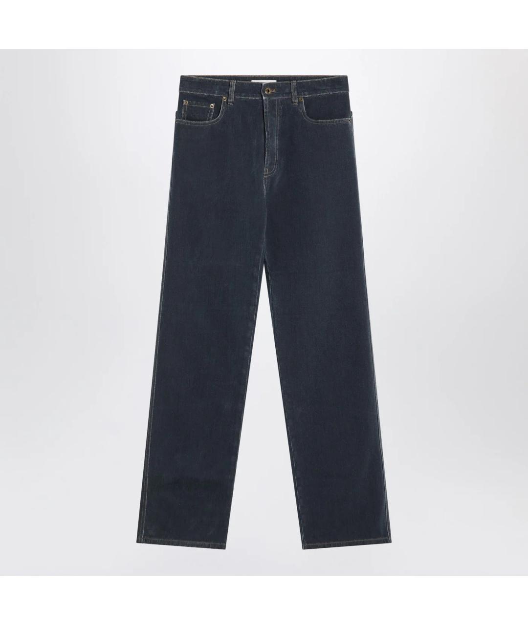 MIU MIU Синие хлопковые прямые джинсы, фото 3