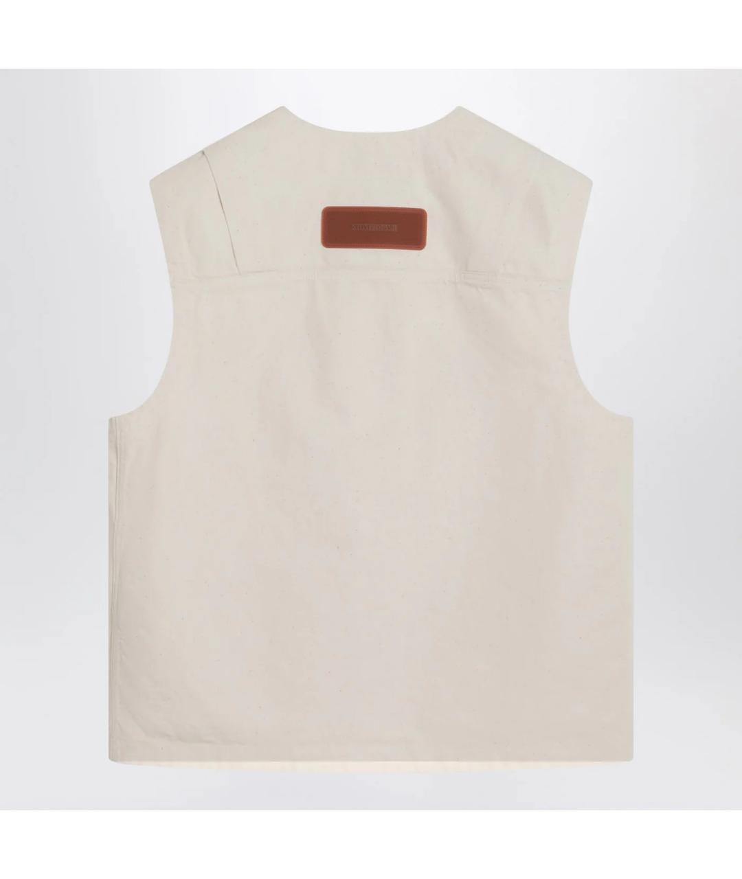 STONE ISLAND Бежевый хлопковый жилет, фото 2