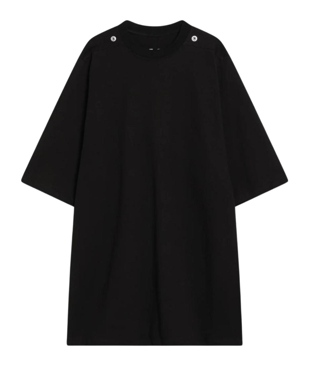 RICK OWENS Черная хлопковая футболка, фото 1