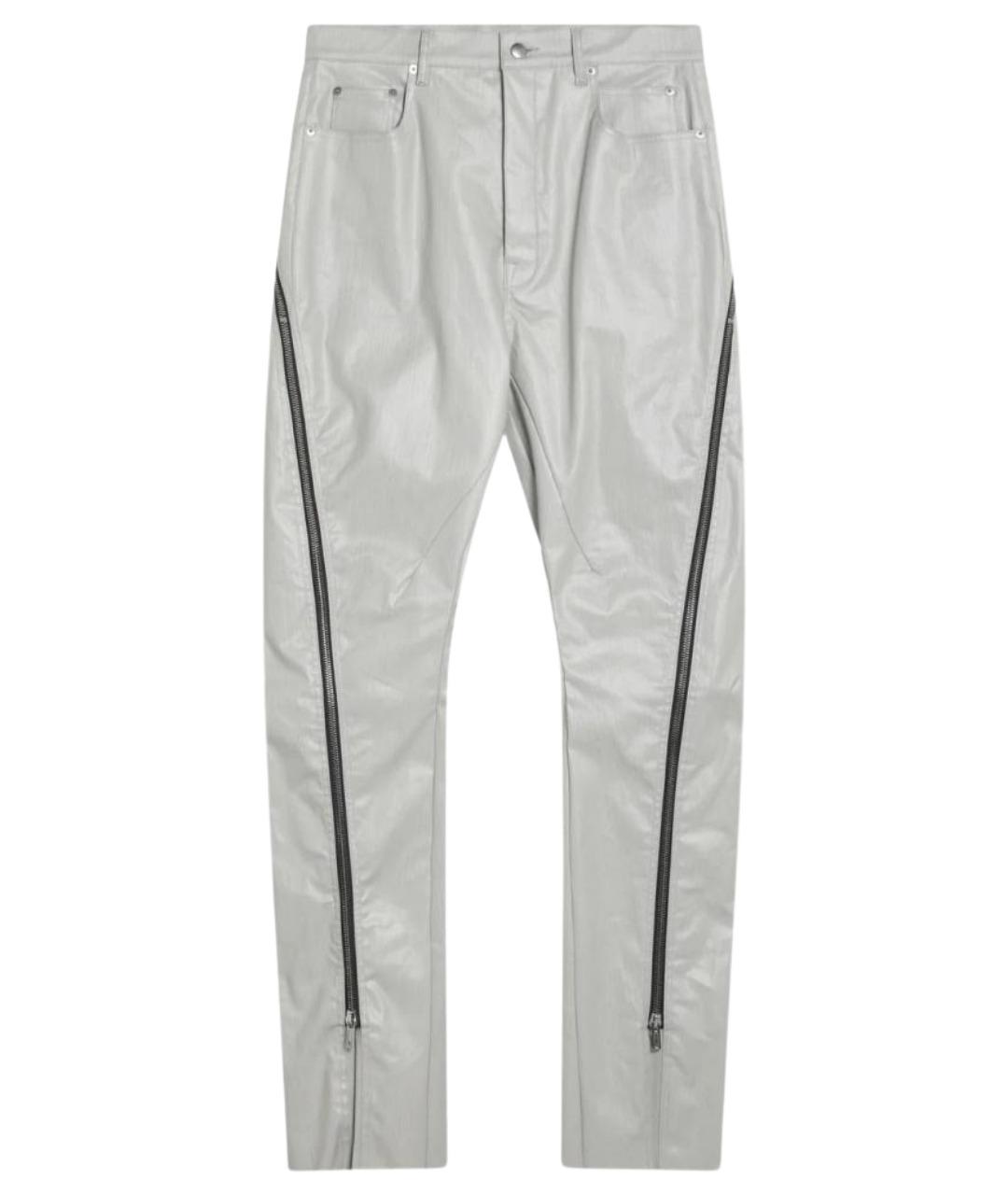 RICK OWENS Белые хлопковые прямые джинсы, фото 1