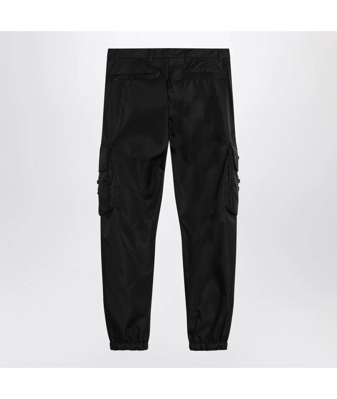 PRADA Черные полиамидовые повседневные брюки, фото 2