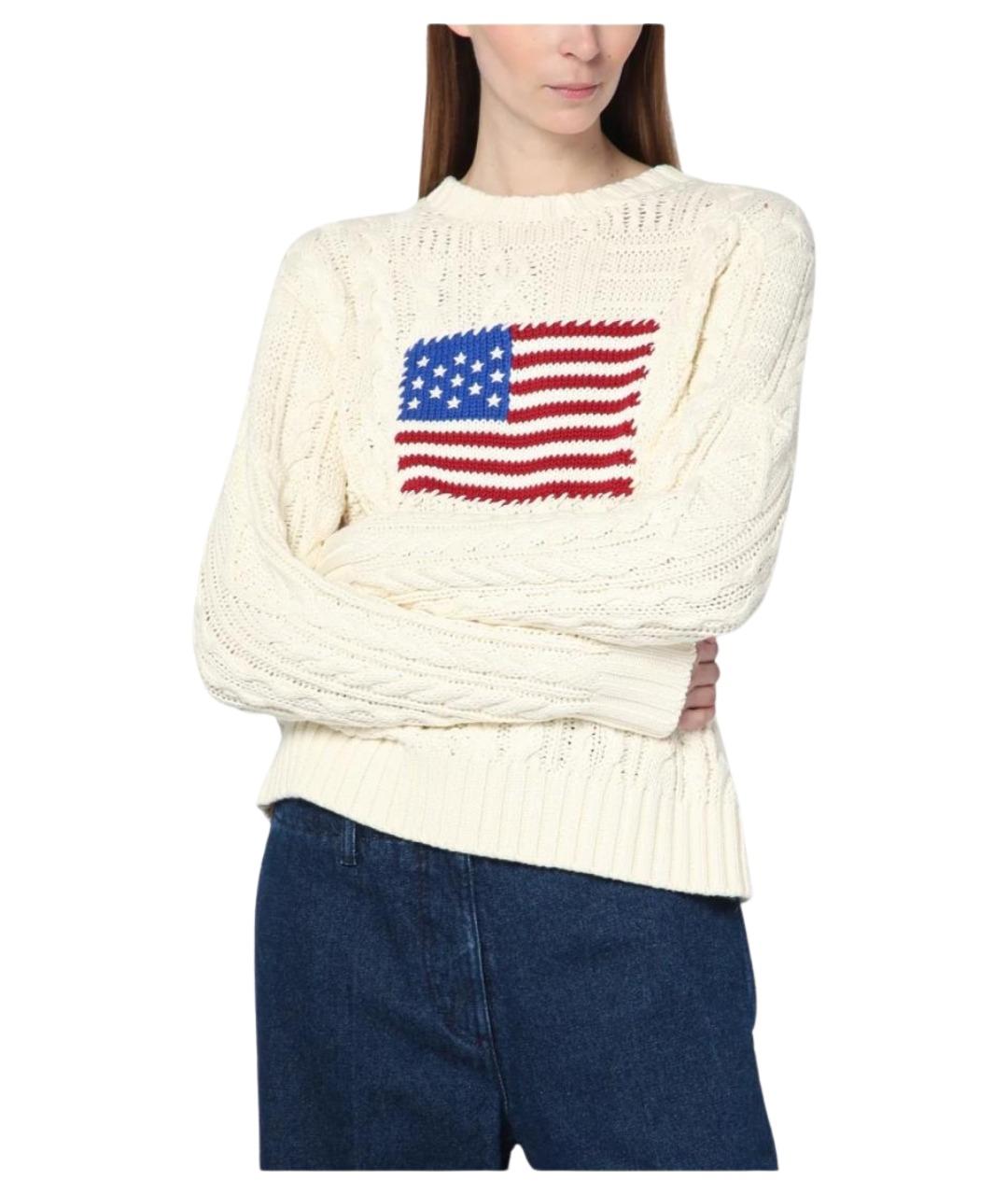 POLO RALPH LAUREN Бежевый хлопковый джемпер / свитер, фото 1