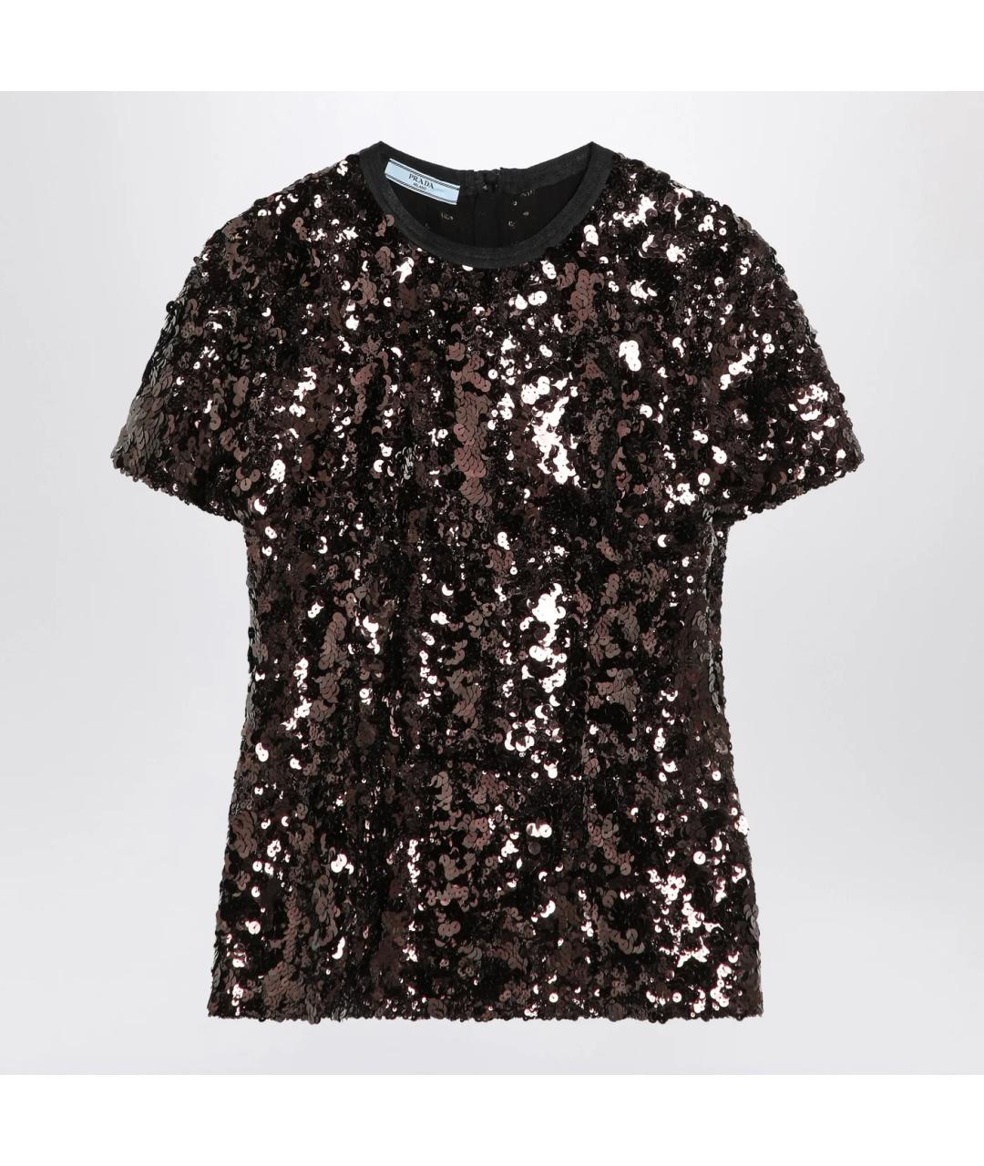 PRADA Фиолетовая полиэстеровая блузы, фото 3