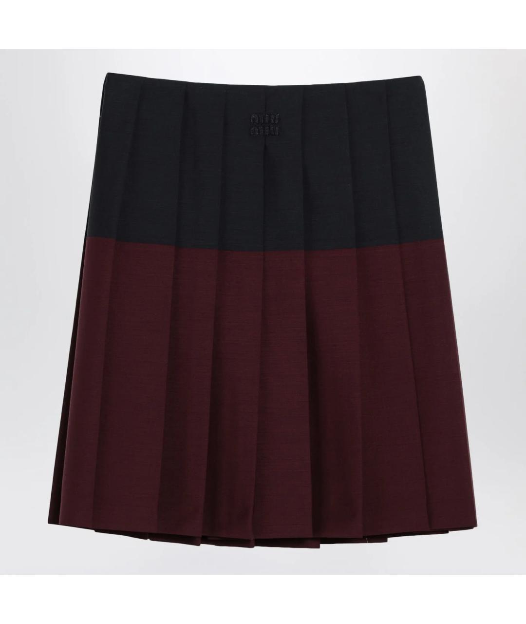 MIU MIU Мульти шерстяная юбка миди, фото 2
