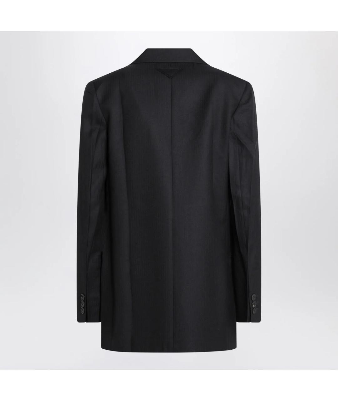 PRADA Темно-синий шерстяной жакет/пиджак, фото 2