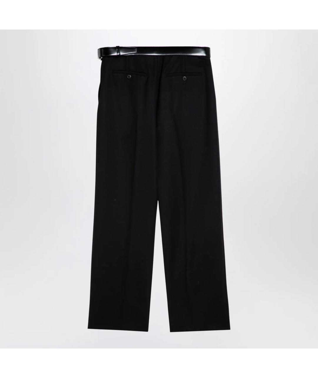 PRADA Черные шерстяные прямые брюки, фото 2