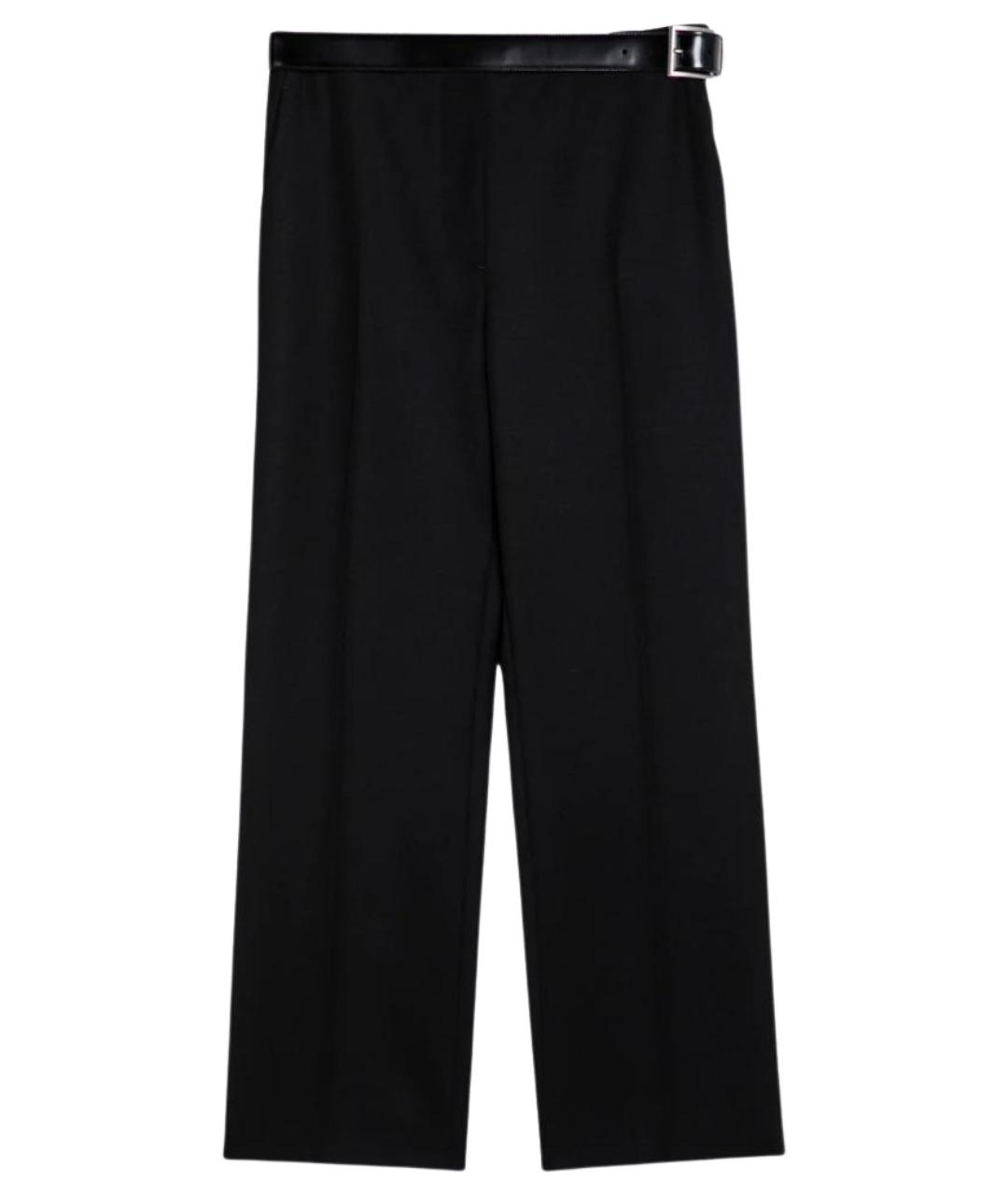 PRADA Черные шерстяные прямые брюки, фото 1