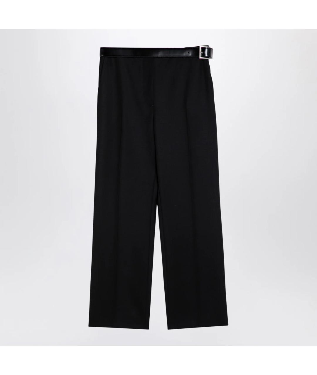 PRADA Черные шерстяные прямые брюки, фото 3