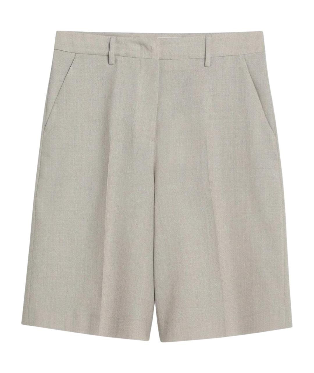 GOLDEN GOOSE DELUXE BRAND Бежевые шерстяные шорты, фото 1