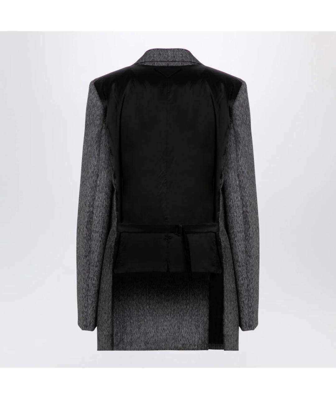 PRADA Серый шерстяной жакет/пиджак, фото 2