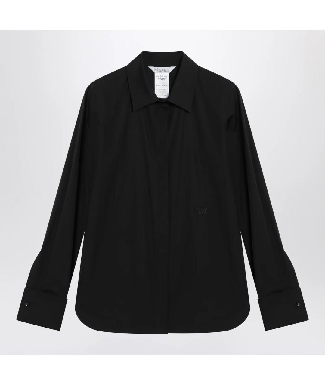 MAX MARA Черная хлопковая рубашка, фото 3
