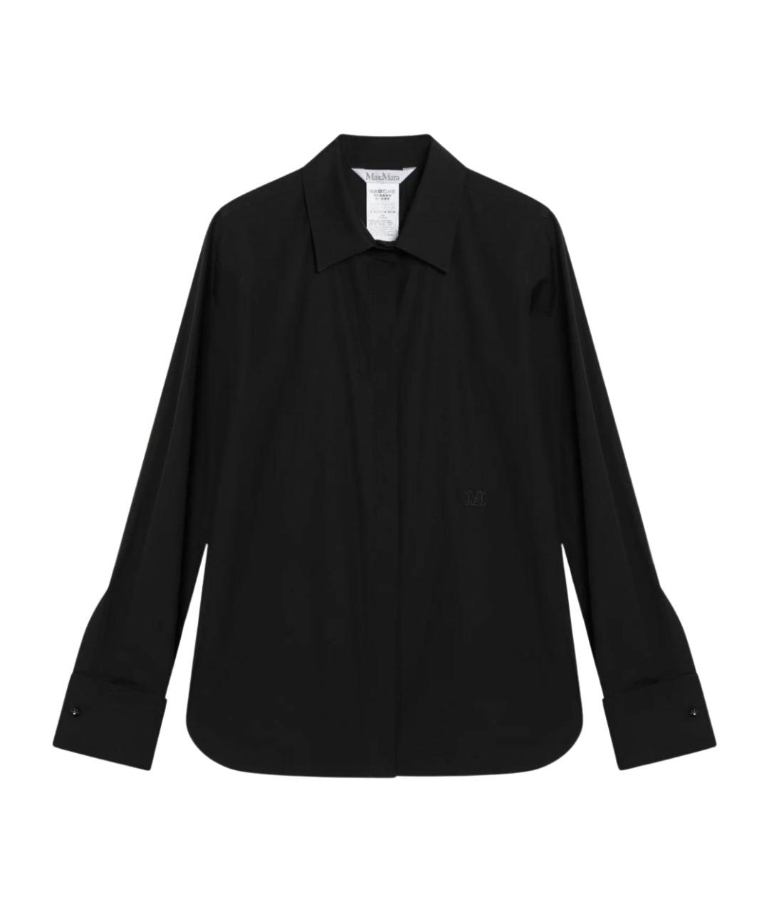 MAX MARA Черная хлопковая рубашка, фото 1