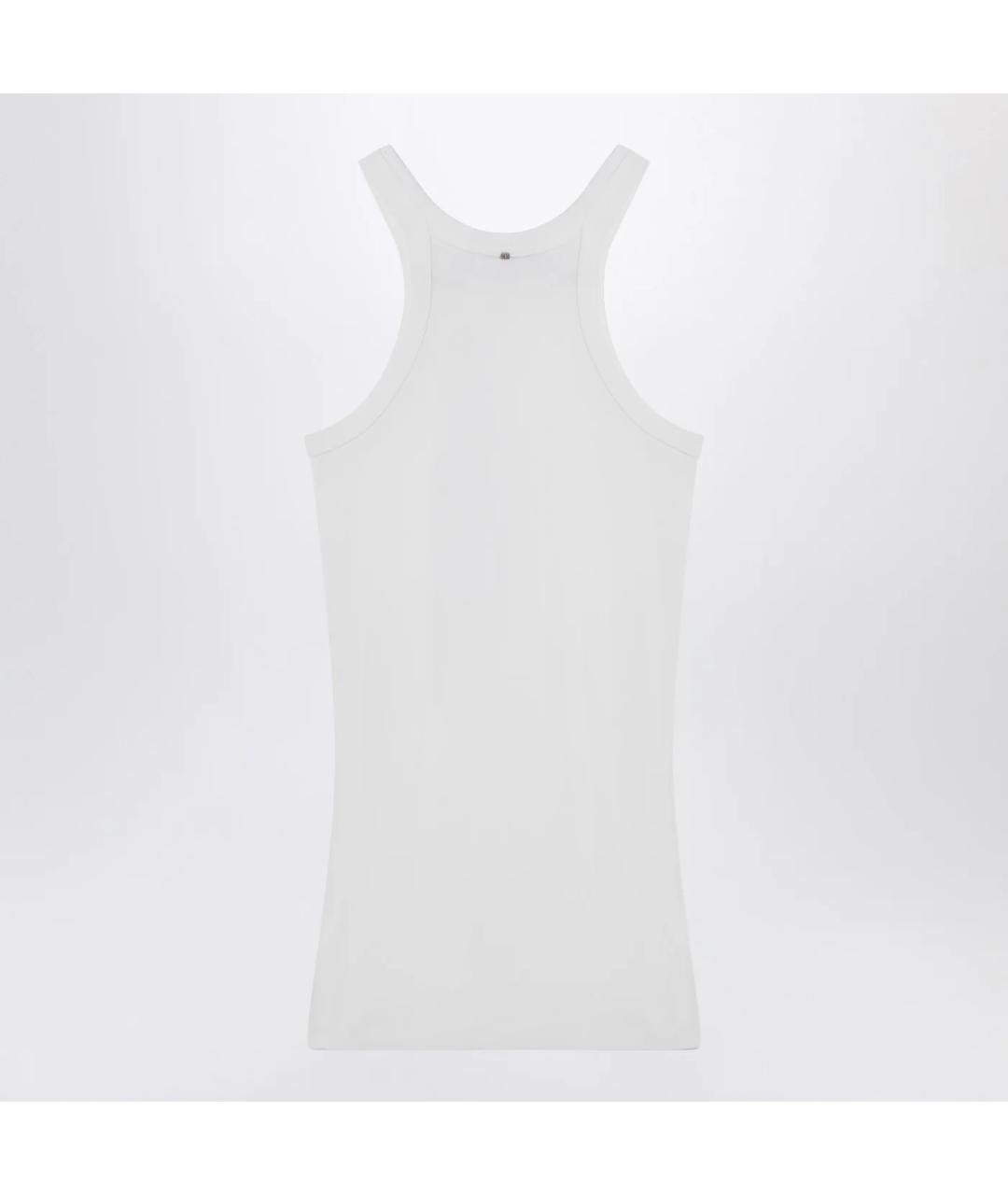 SPORTMAX Белая хлопковая майка, фото 2