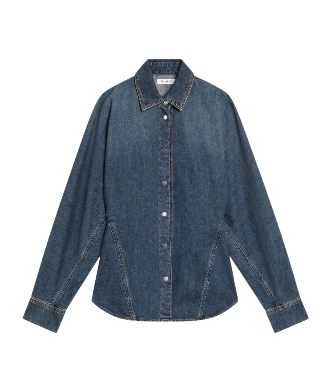 ALAIA Синяя хлопковая рубашка, фото 1