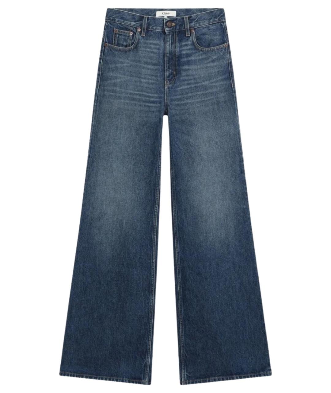 CHLOE Синие хлопковые прямые джинсы, фото 1