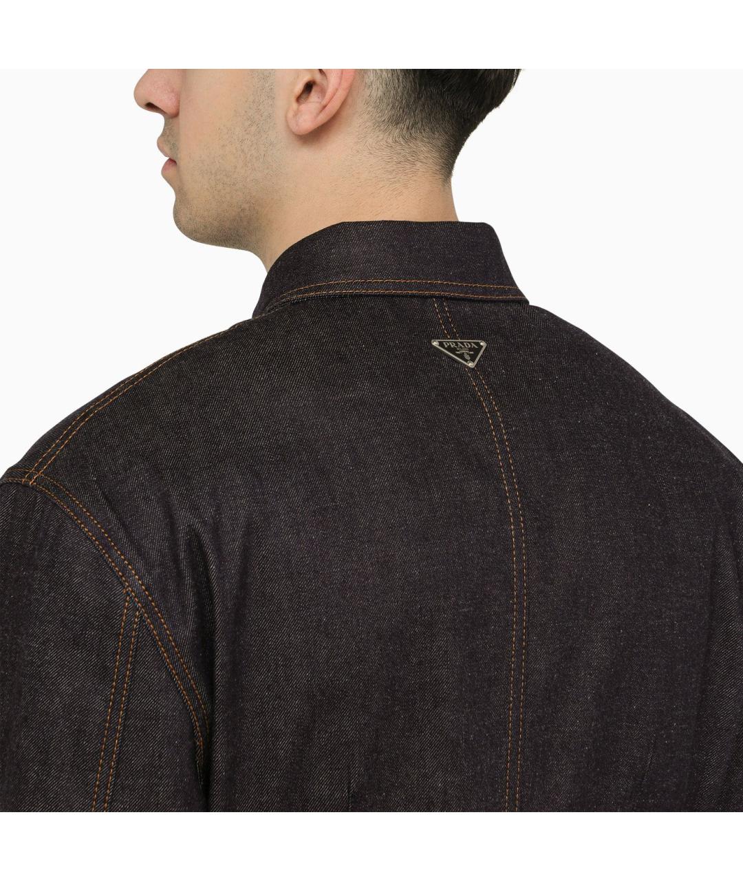 PRADA Темно-синяя хлопковая куртка, фото 2