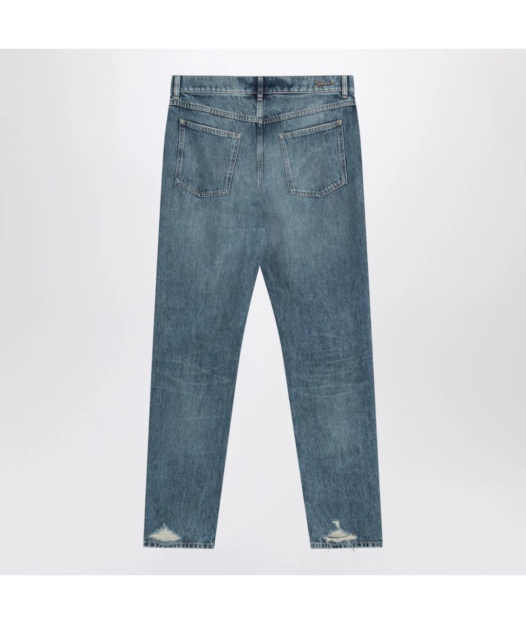 GIVENCHY Синие хлопковые прямые джинсы, фото 2