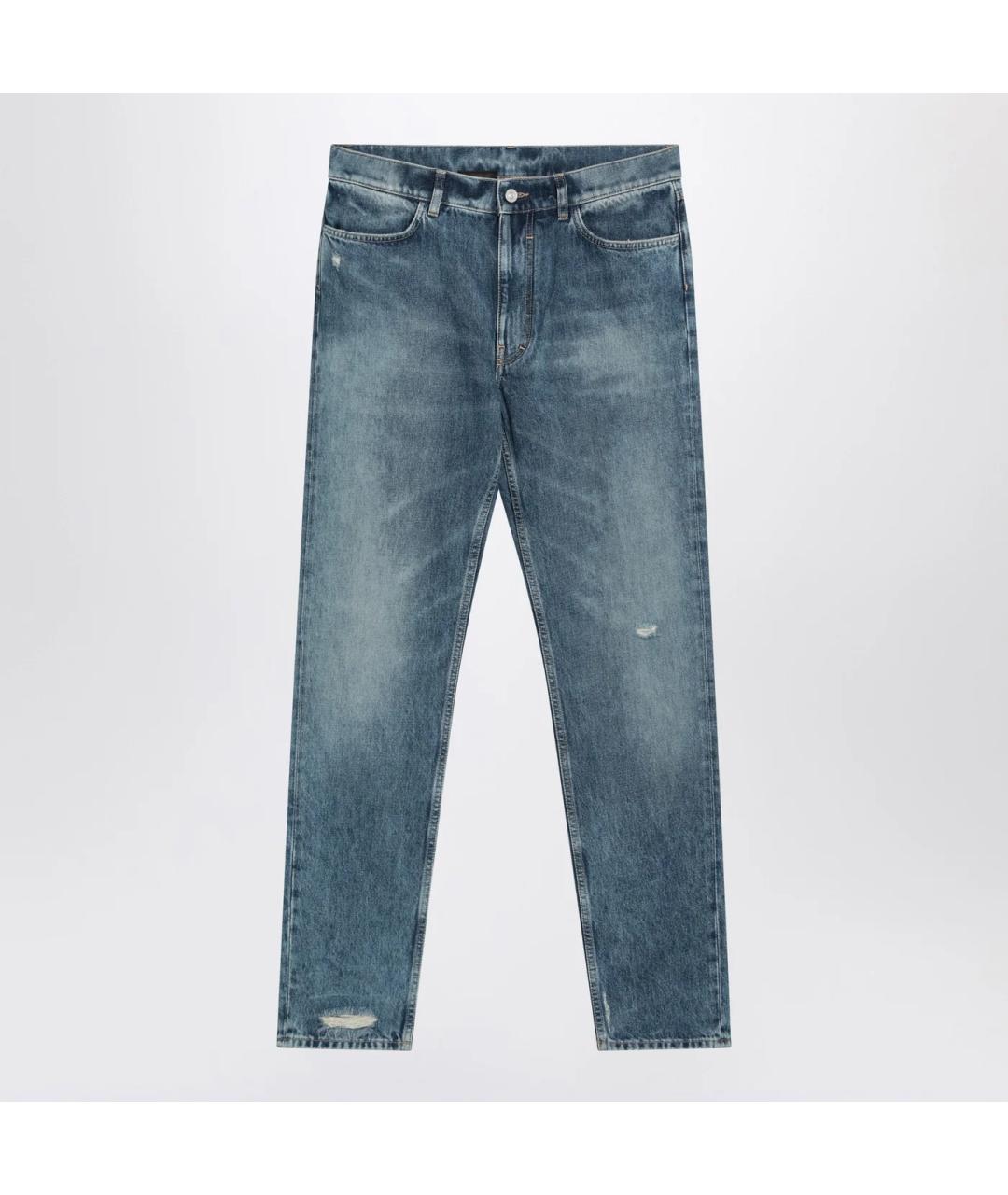 GIVENCHY Синие хлопковые прямые джинсы, фото 3