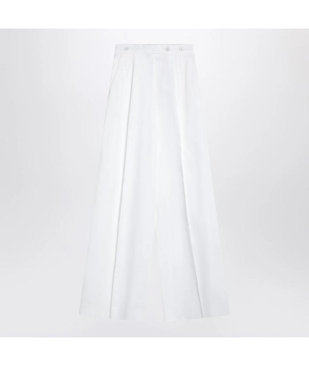 GIVENCHY Белые хлопковые прямые брюки, фото 3