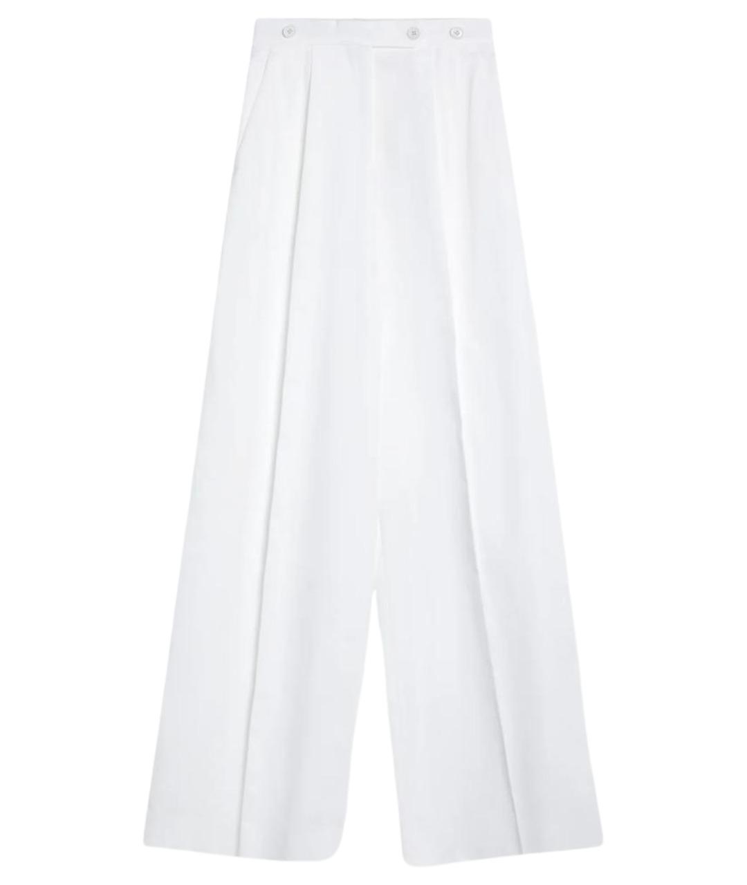 GIVENCHY Белые хлопковые прямые брюки, фото 1