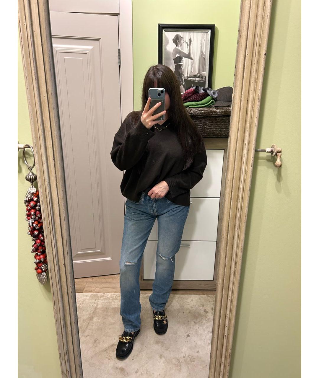 SANDRO Синие хлопковые прямые джинсы, фото 7