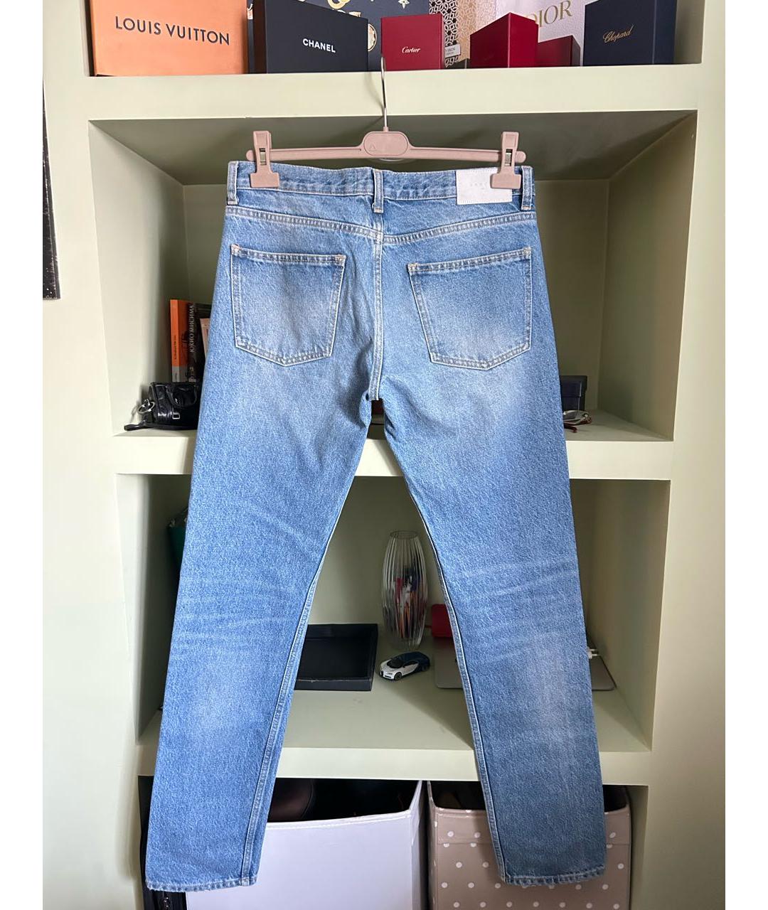 SANDRO Синие хлопковые прямые джинсы, фото 2