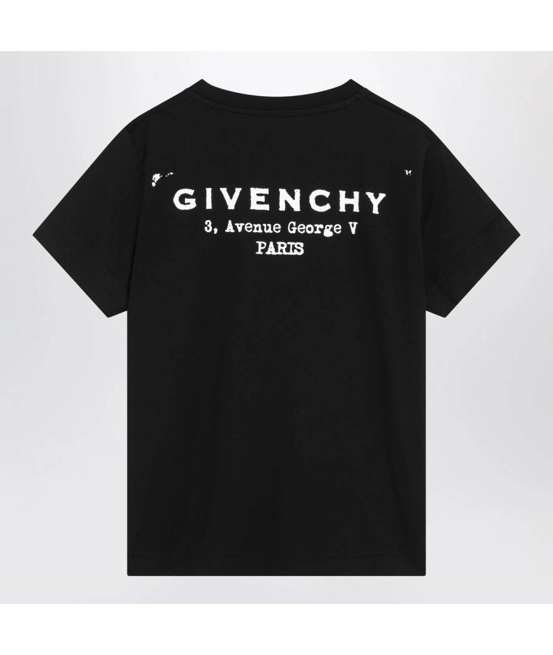GIVENCHY Черная хлопковая футболка, фото 2
