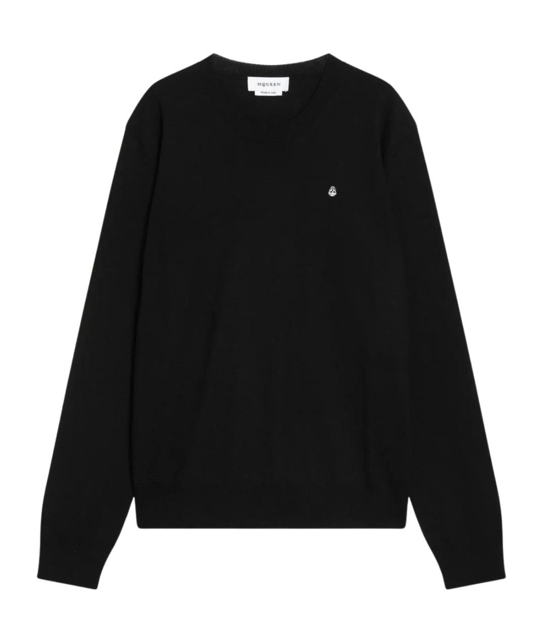 ALEXANDER MCQUEEN Черный шерстяной джемпер / свитер, фото 1