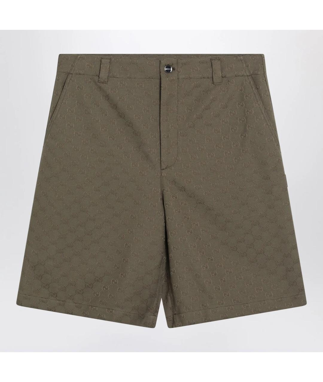GUCCI Зеленые хлопковые шорты, фото 3