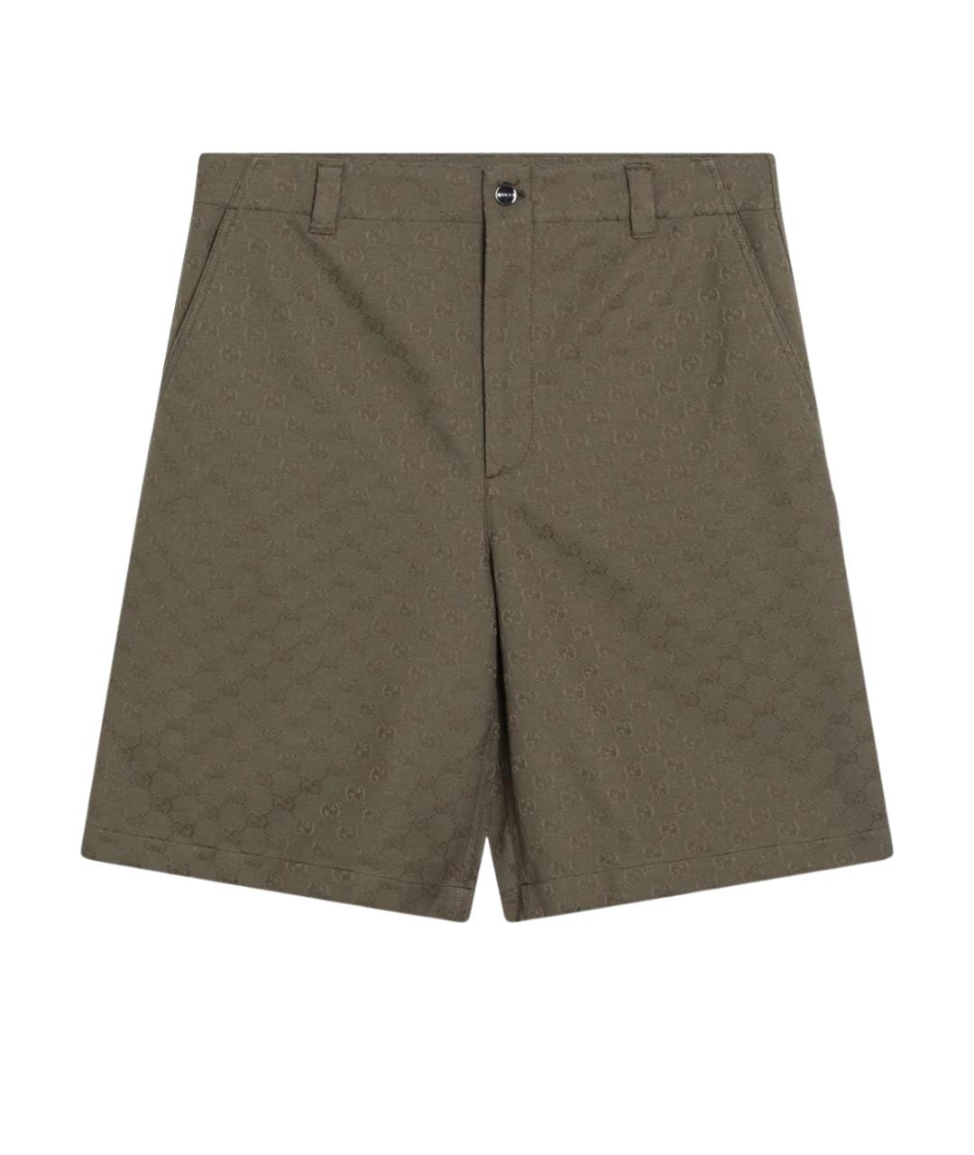 GUCCI Зеленые хлопковые шорты, фото 1
