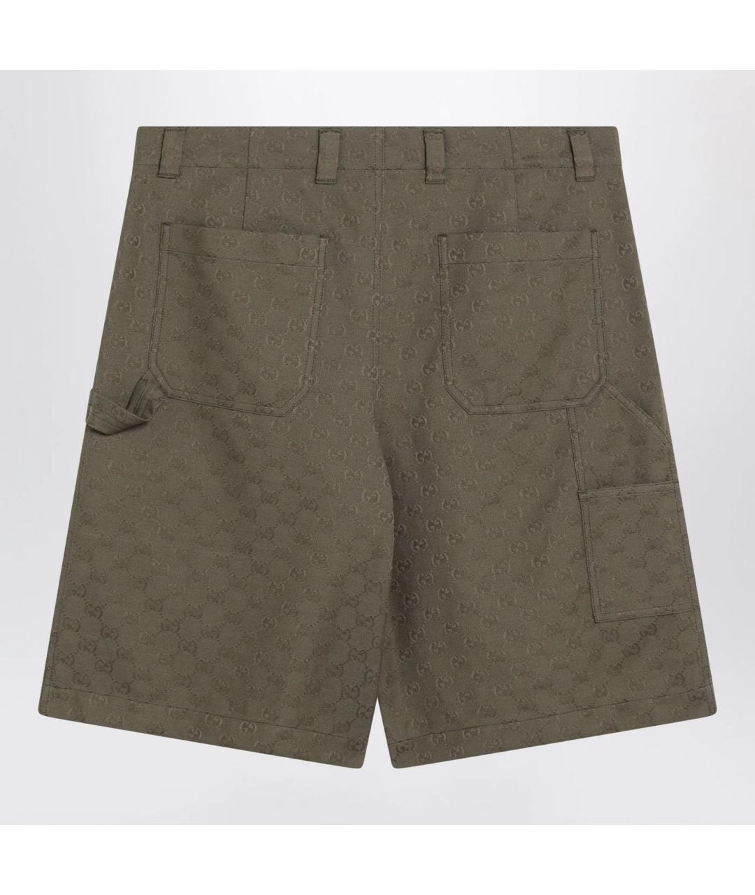 GUCCI Зеленые хлопковые шорты, фото 2