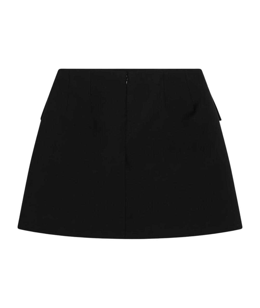 ALEXANDER MCQUEEN Черная шерстяная юбка миди, фото 2