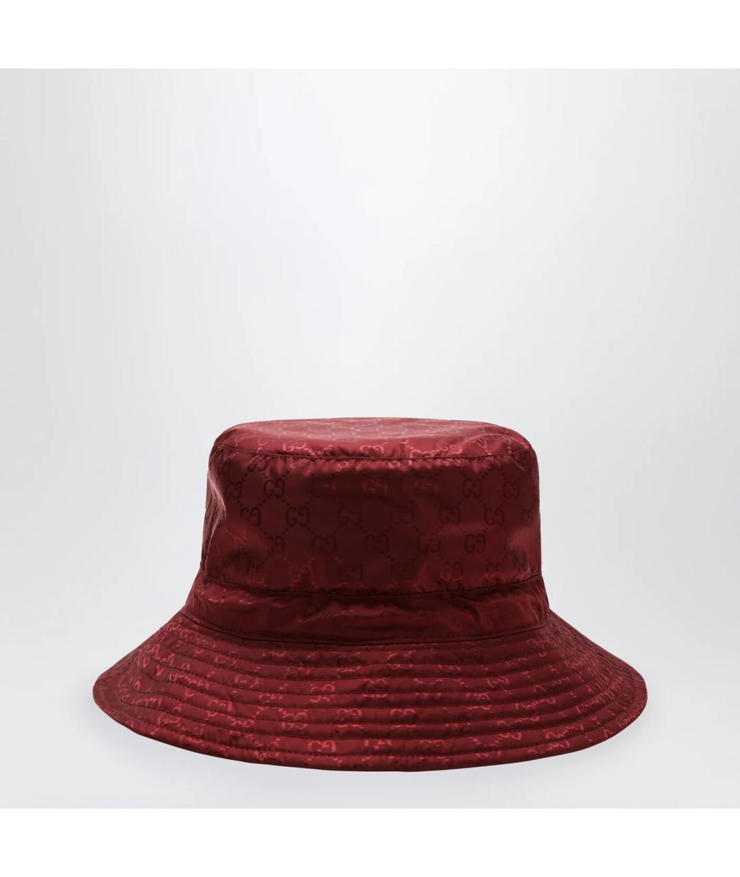 GUCCI Бордовая синтетическая панама, фото 3