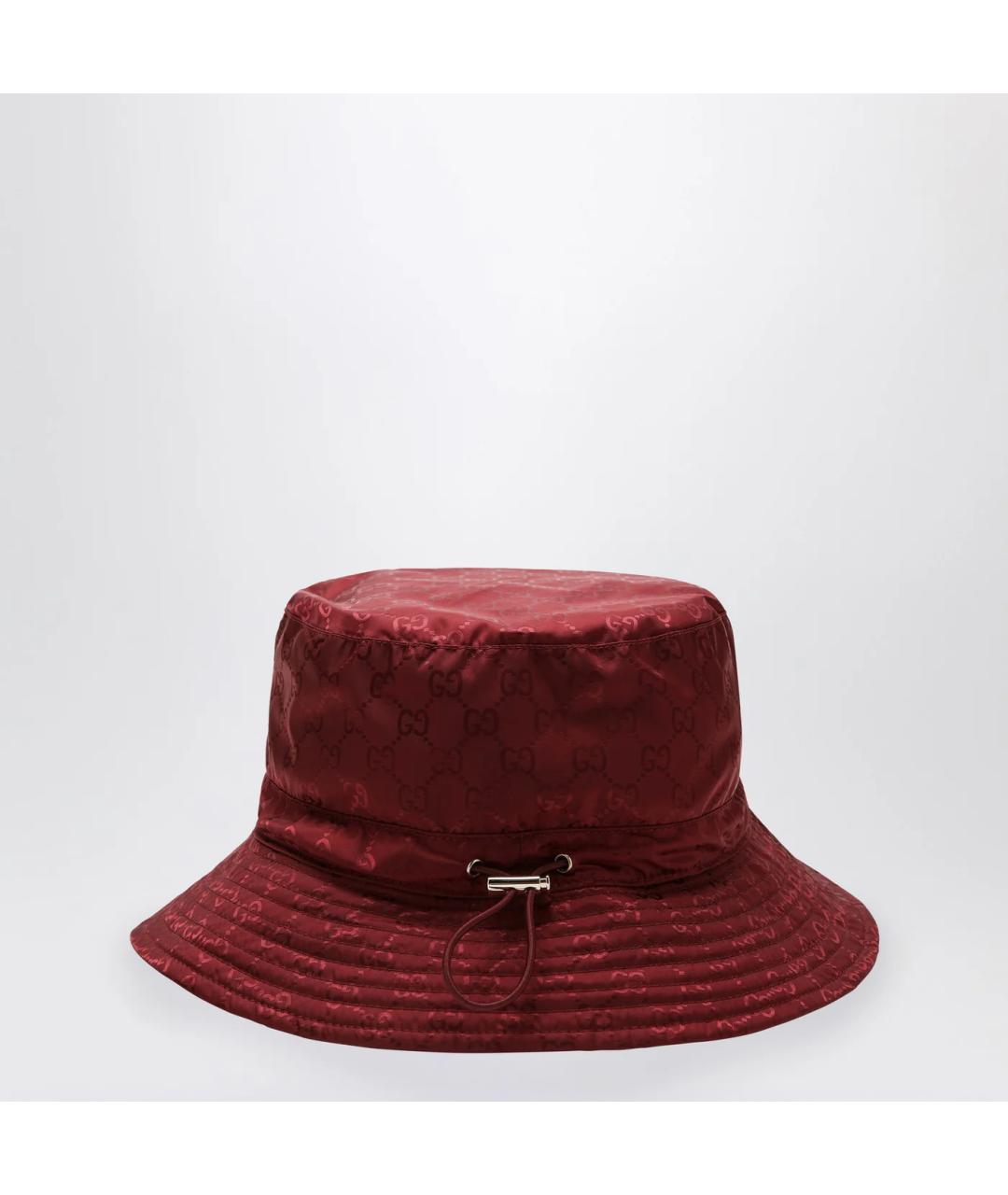 GUCCI Бордовая синтетическая панама, фото 2