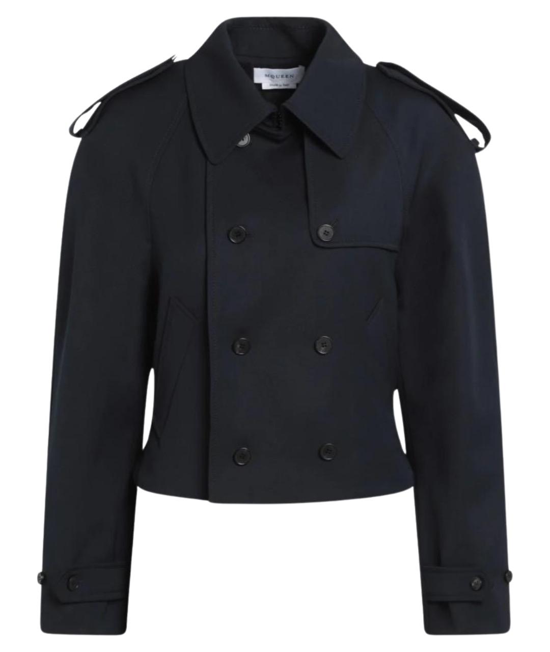 ALEXANDER MCQUEEN Синяя шерстяная куртка, фото 1