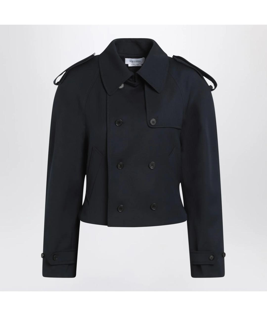 ALEXANDER MCQUEEN Синяя шерстяная куртка, фото 3