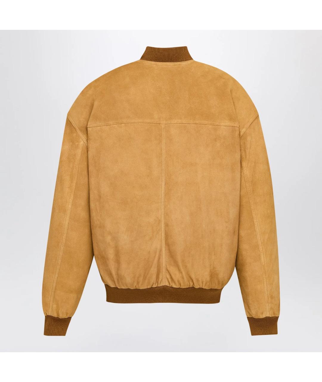 SAINT LAURENT Бежевая замшевая куртка, фото 2