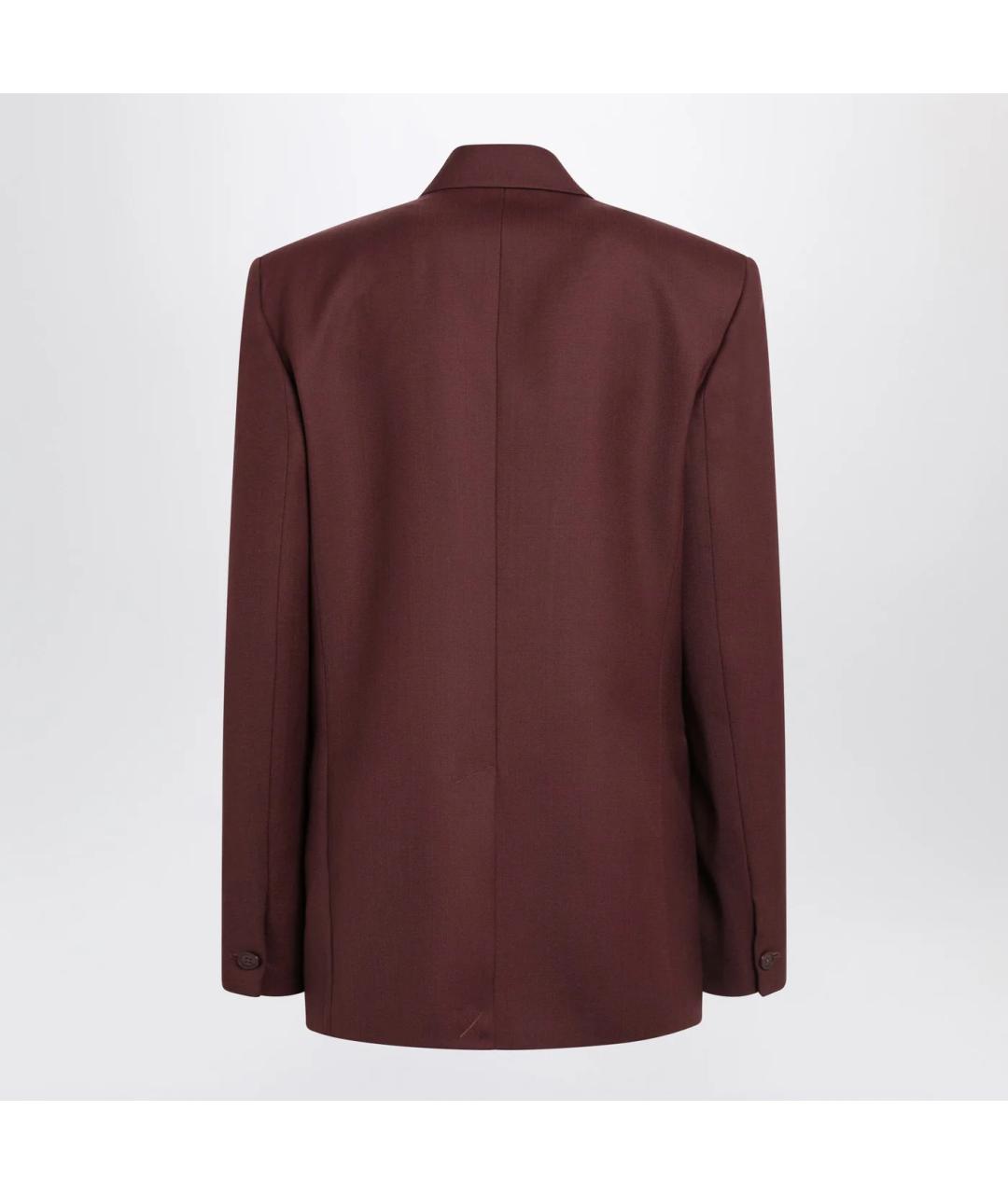 THE FRANKIE SHOP Бордовый шерстяной жакет/пиджак, фото 2