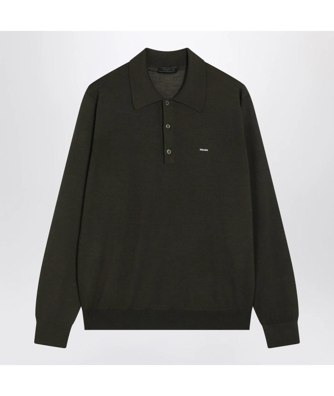 PRADA Зеленый шерстяной джемпер / свитер, фото 3