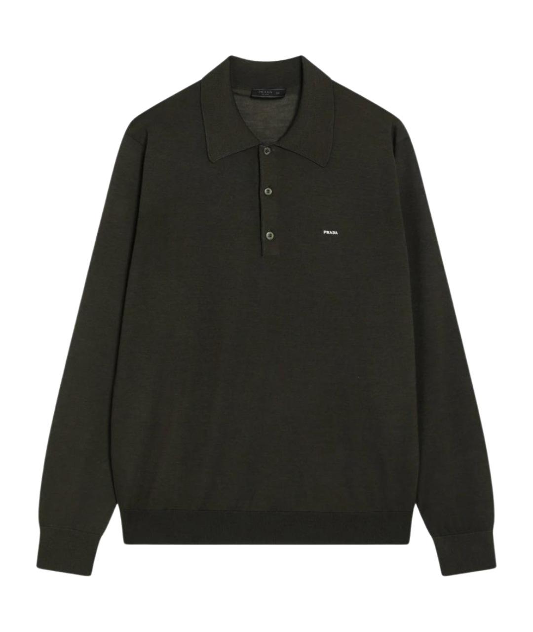 PRADA Зеленый шерстяной джемпер / свитер, фото 1