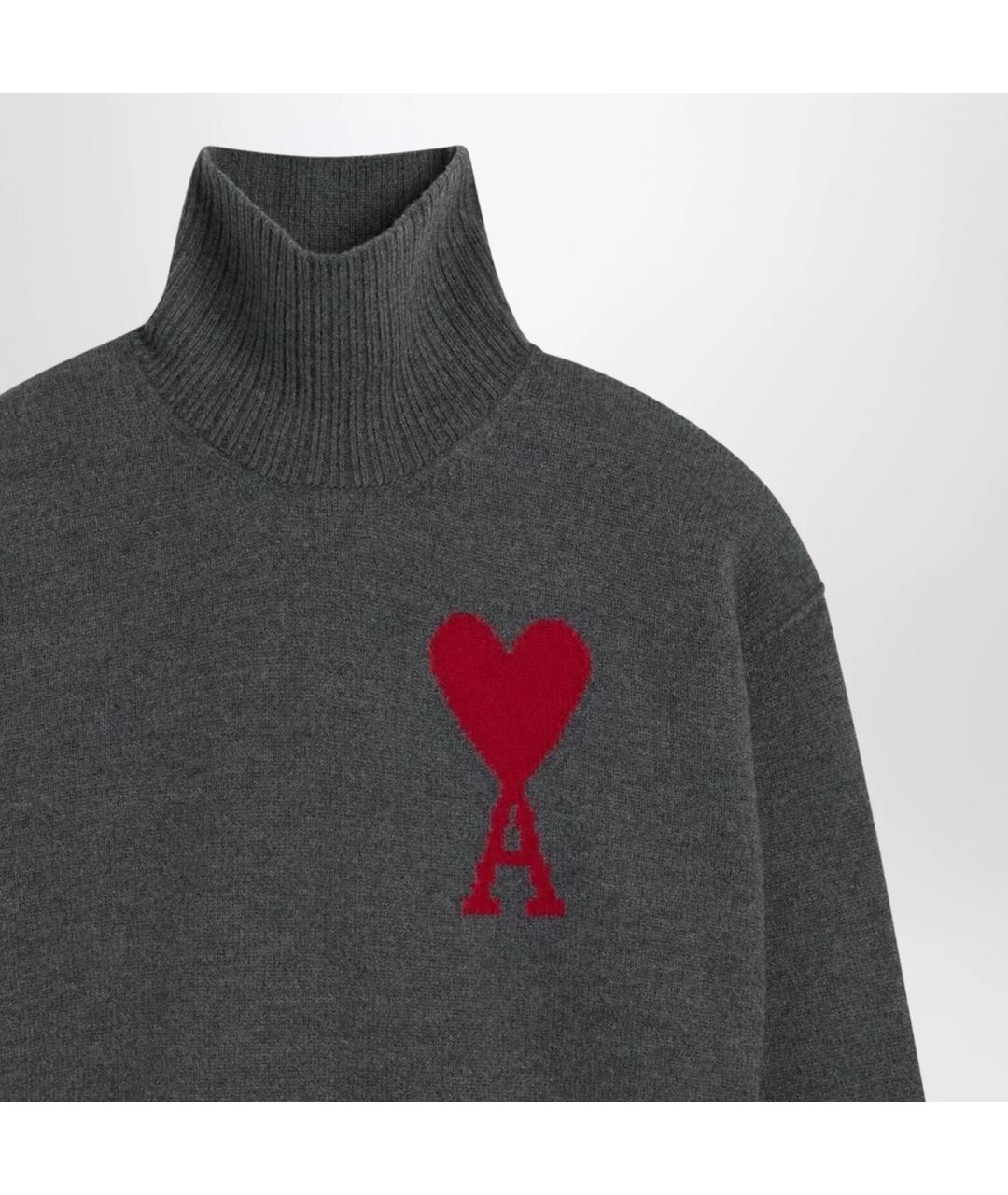 Ami Paris Антрацитовый шерстяной джемпер / свитер, фото 2