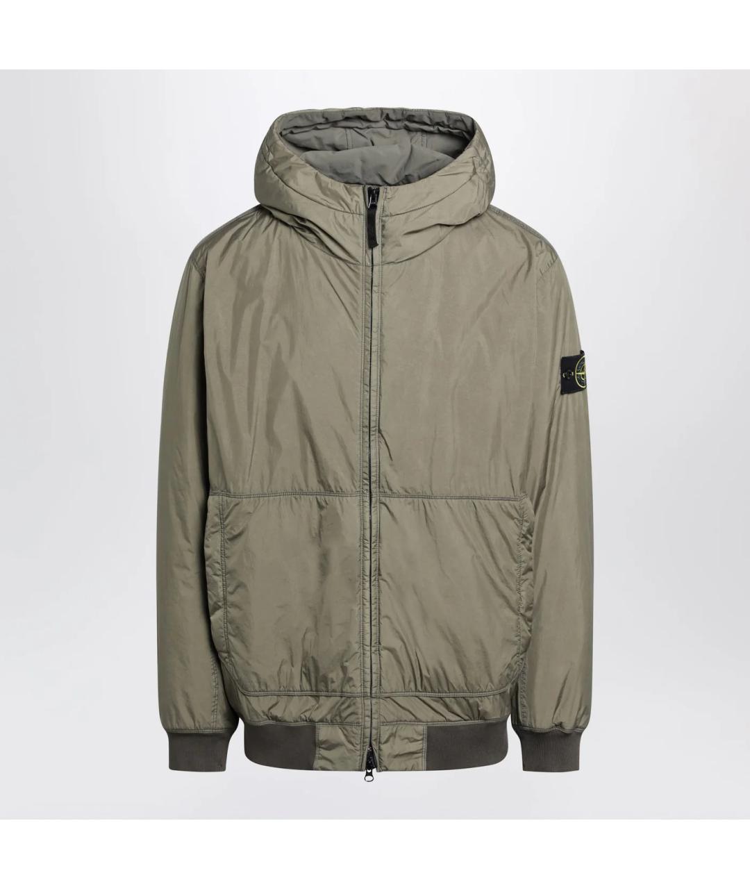 STONE ISLAND Зеленая полиамидовая куртка, фото 3