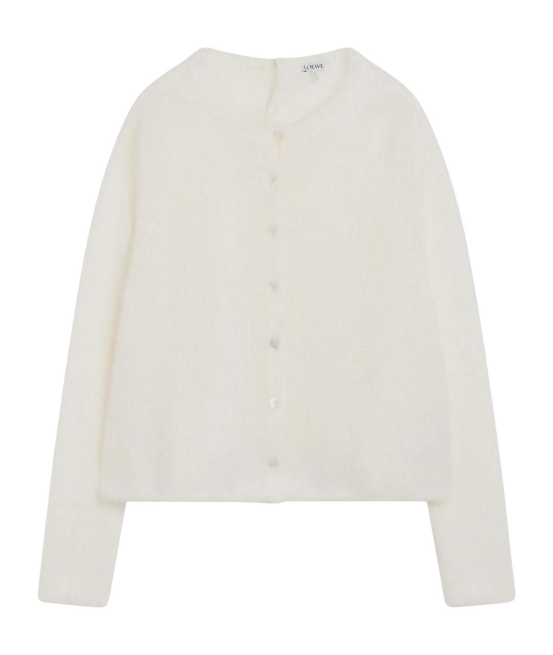 LOEWE Белый шерстяной кардиган, фото 1