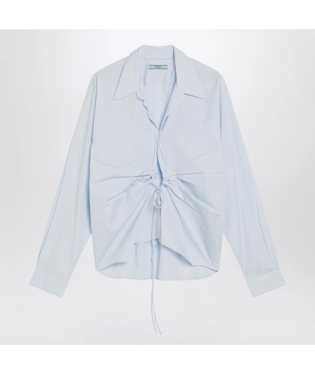 PRADA Голубая хлопковая рубашка, фото 3
