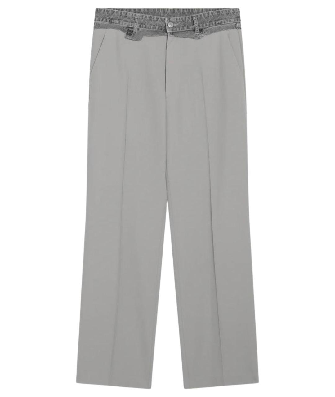 MM6 MAISON MARGIELA Серые полиэстеровые повседневные брюки, фото 1