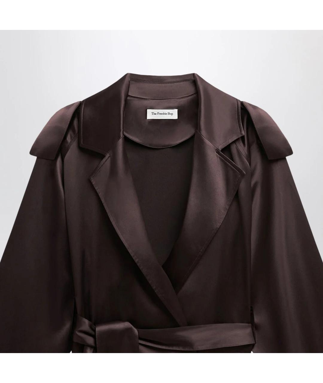 THE FRANKIE SHOP Коричневое полиэстеровое пальто, фото 2