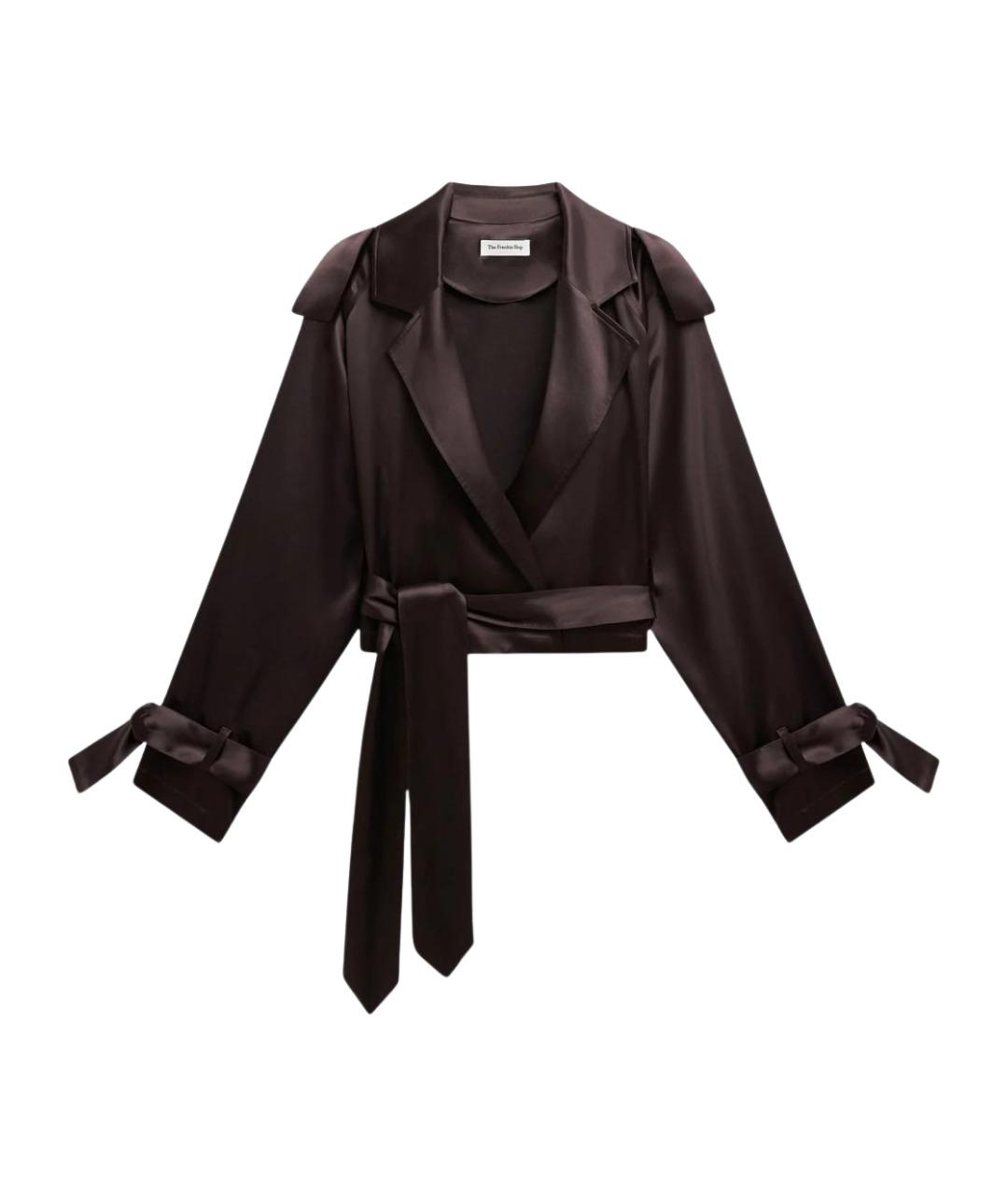 THE FRANKIE SHOP Коричневое полиэстеровое пальто, фото 1