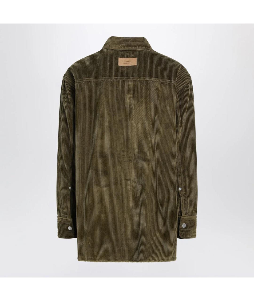 Ami Paris Коричневая хлопковая кэжуал рубашка, фото 2